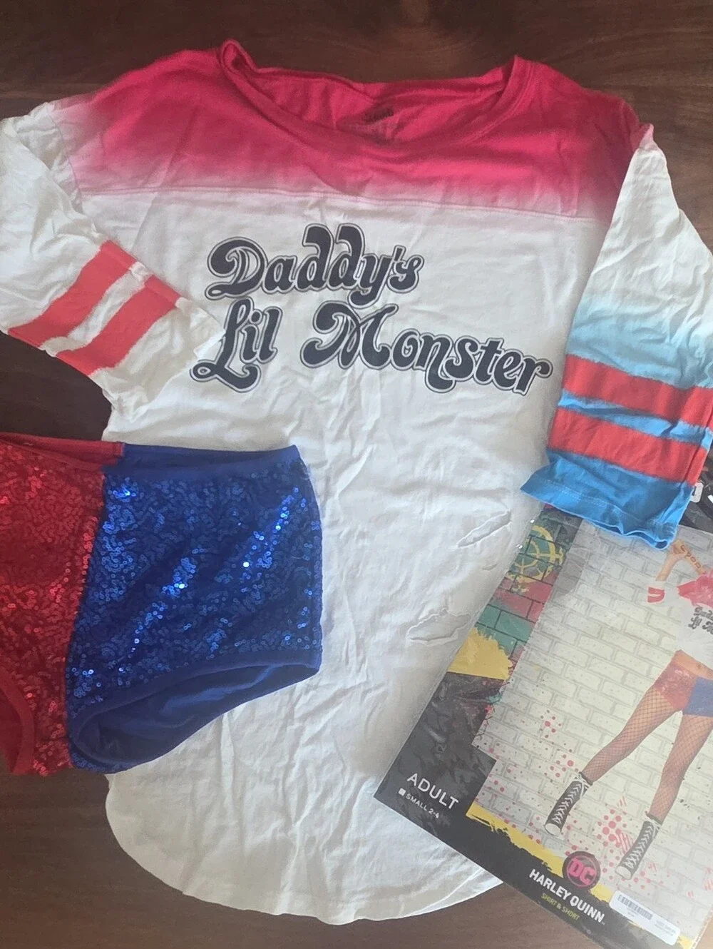 DC Comics Harley Quinn Inspired Party Costume - Pink & Blue